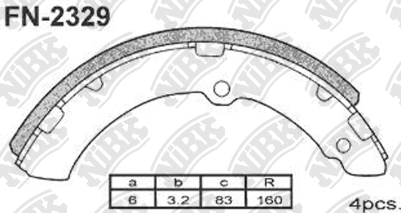 NIBK FN2329 Brake Shoe