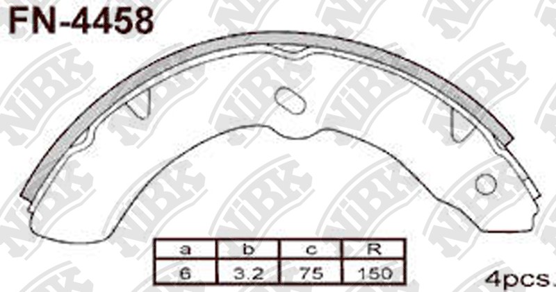 NIBK FN4458 Brake Shoe