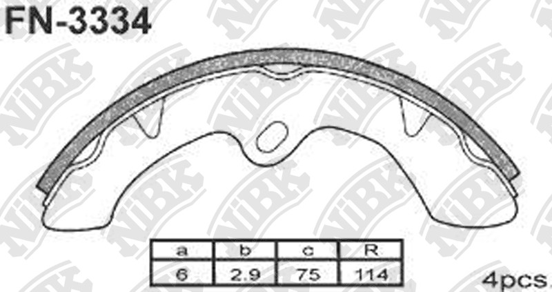 AKEBONO NR3517 Brake Shoe
