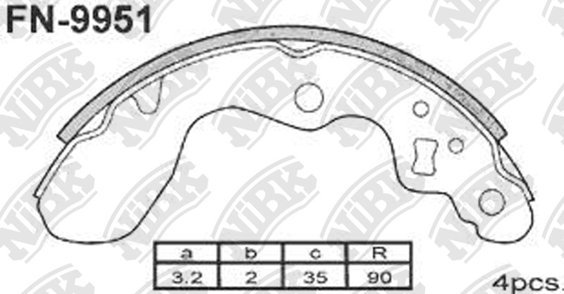 MAZDA 1A0426310 Brake Shoe
