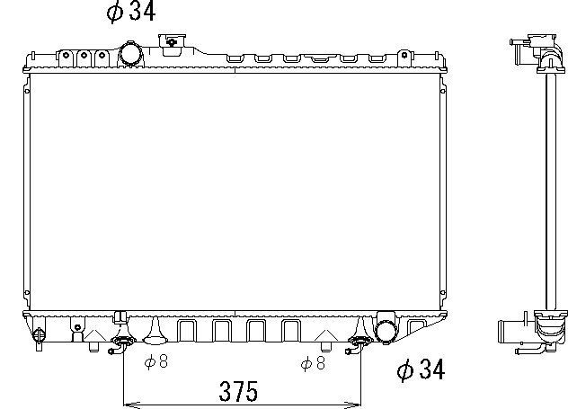 OE 1640070390 Radiator