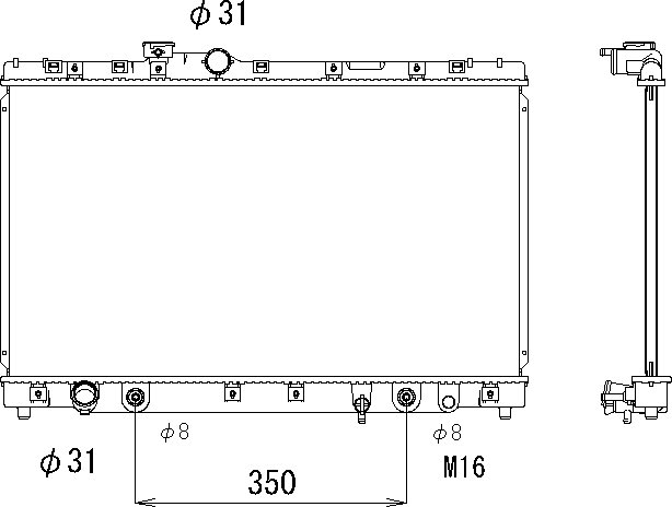 OE 164007A630 Radiator