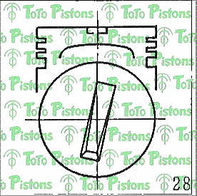 TOYOT 1308148010 Piston
